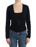 Black cropped wool cardigan - X excelência