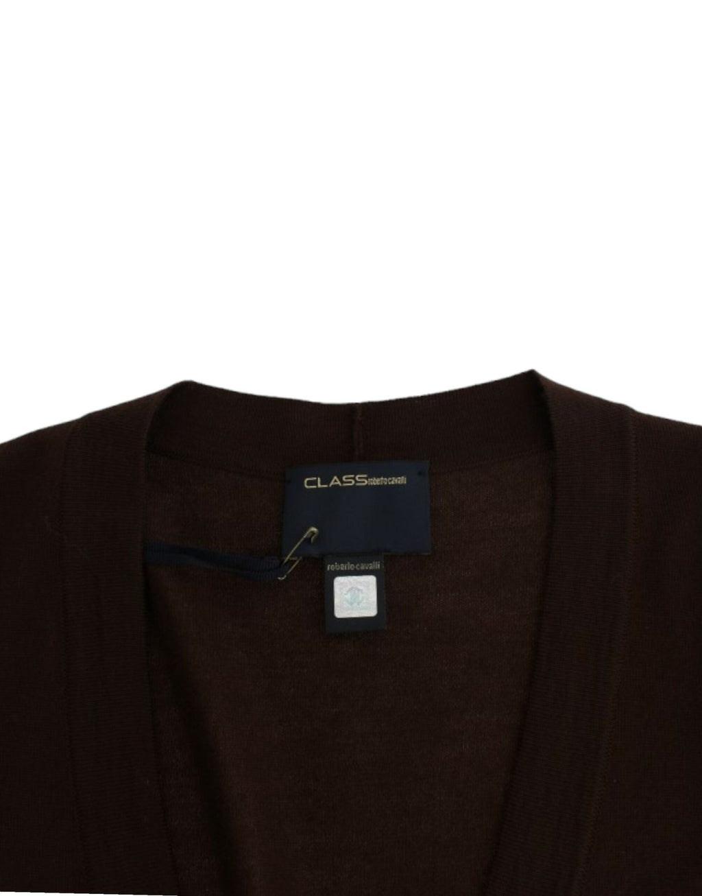 Brown cropped wool cardigan - X excelência