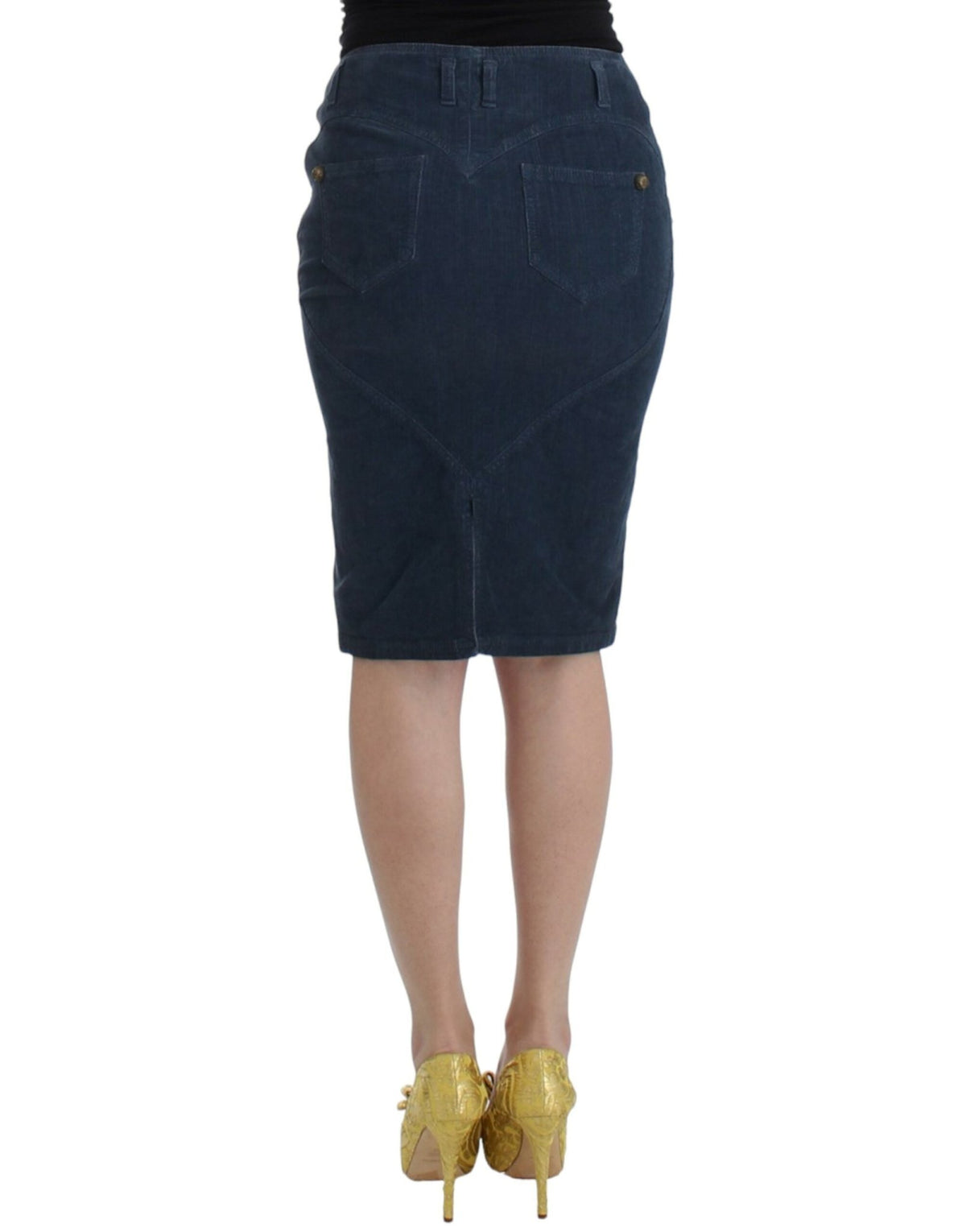 Blue corduroy pencil skirt - X excelência