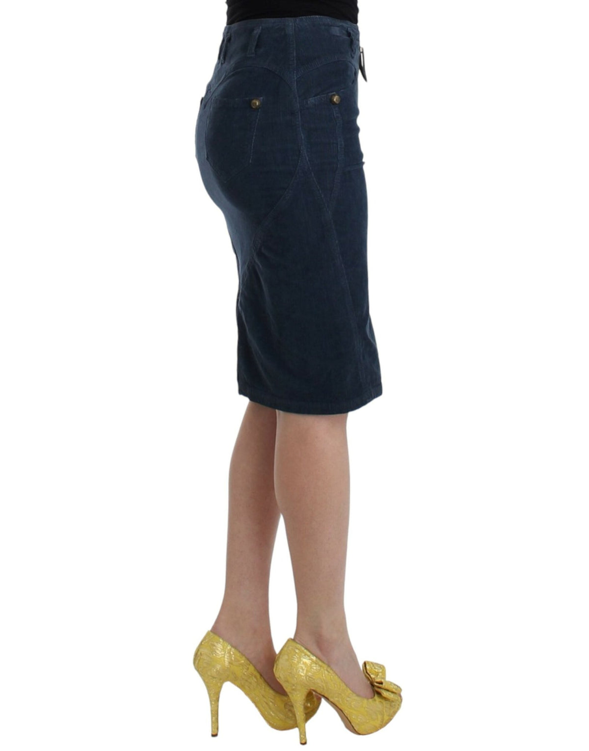 Blue corduroy pencil skirt - X excelência