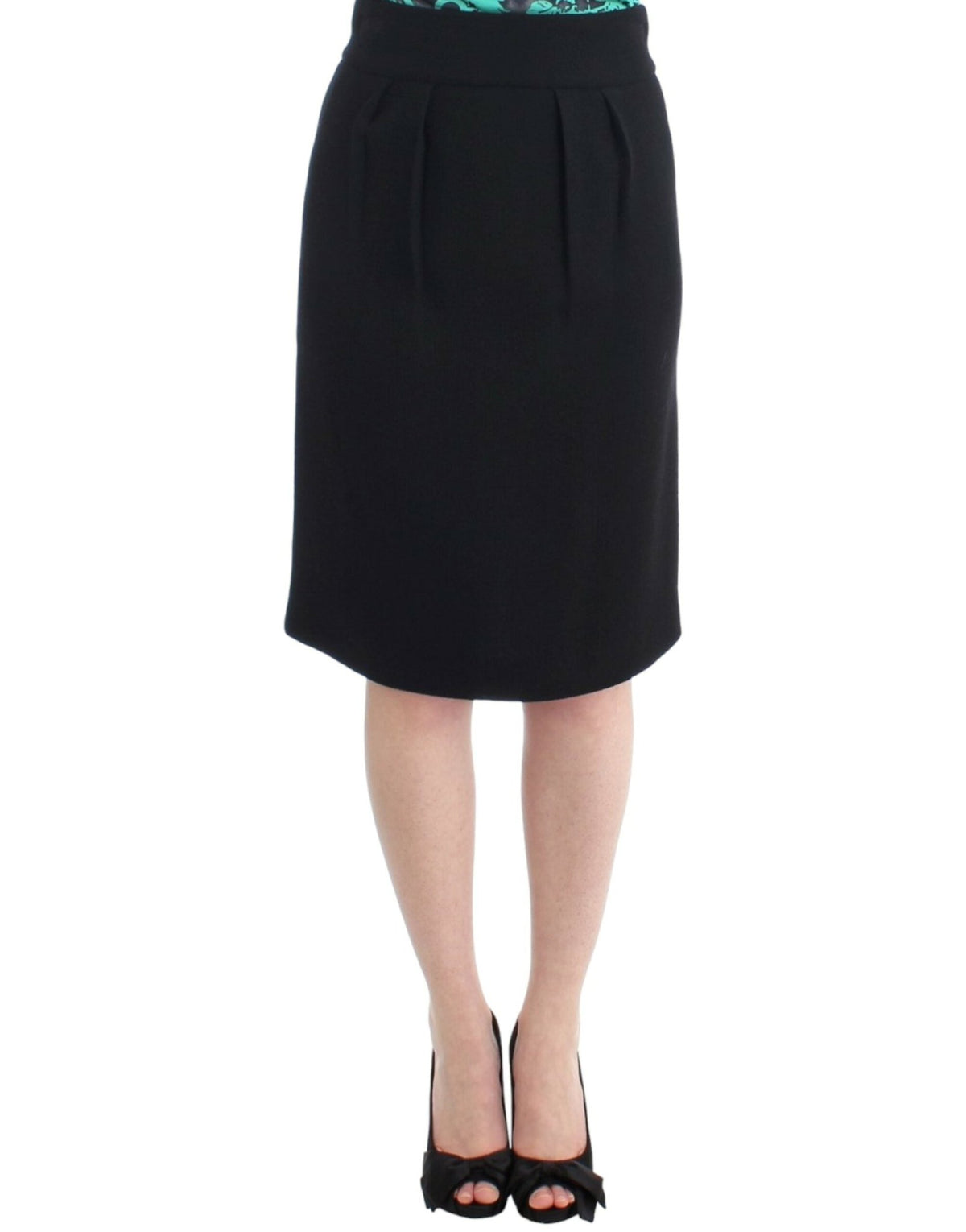 Black wool pencil skirt - X excelência