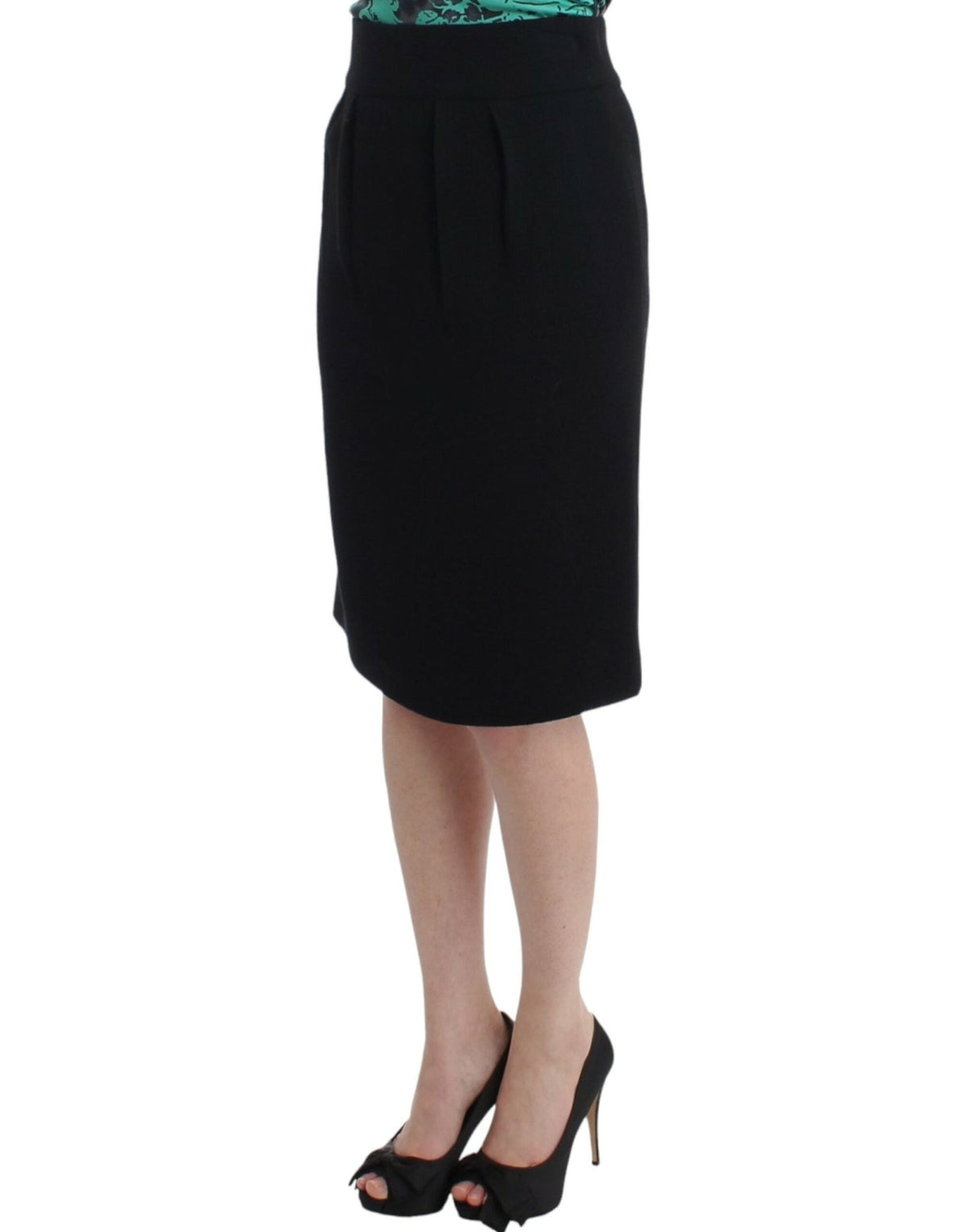 Black wool pencil skirt - X excelência