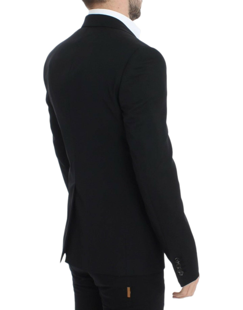 Black wool slim fit blazer - X excelência