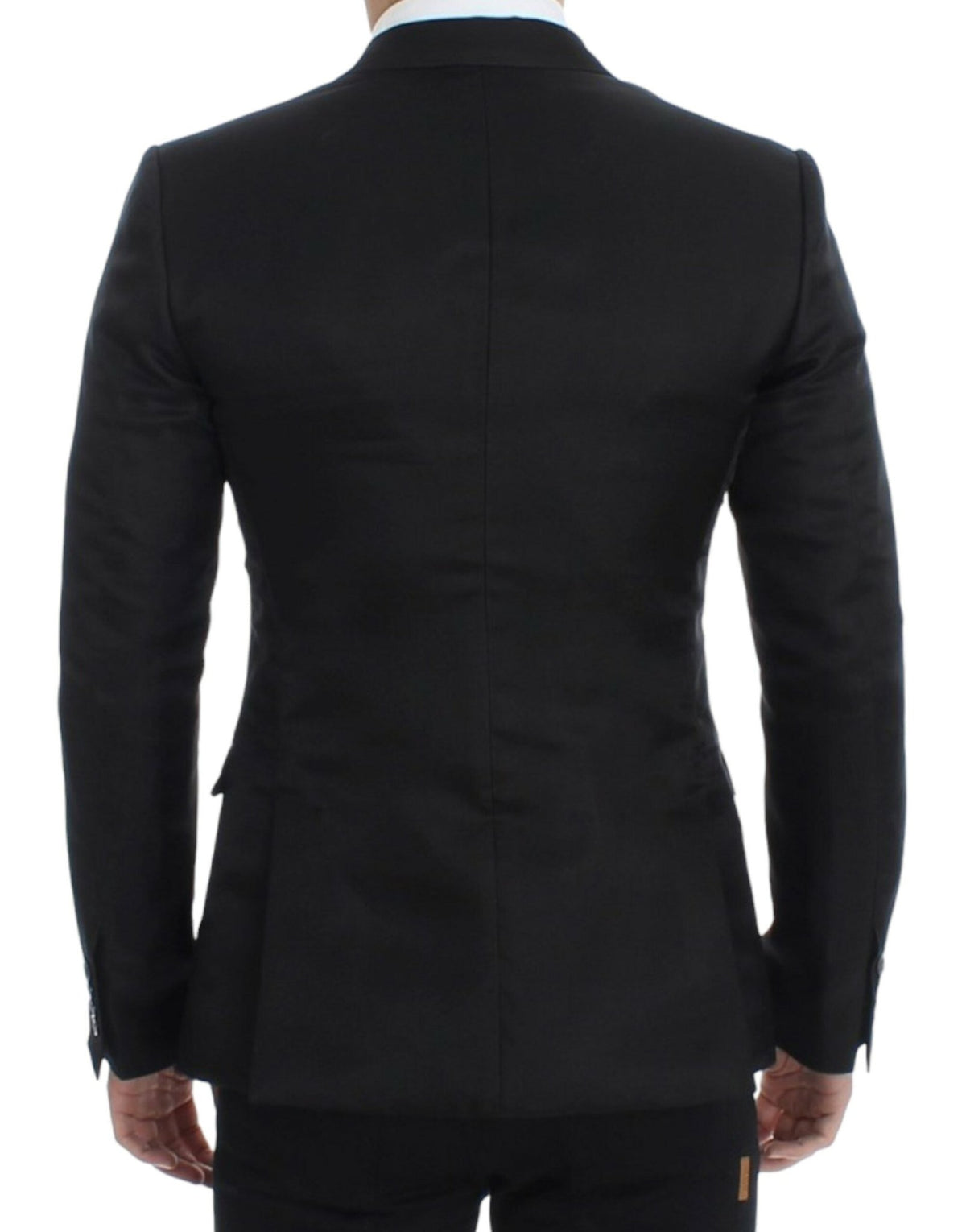 Black silk slim fit blazer - X excelência