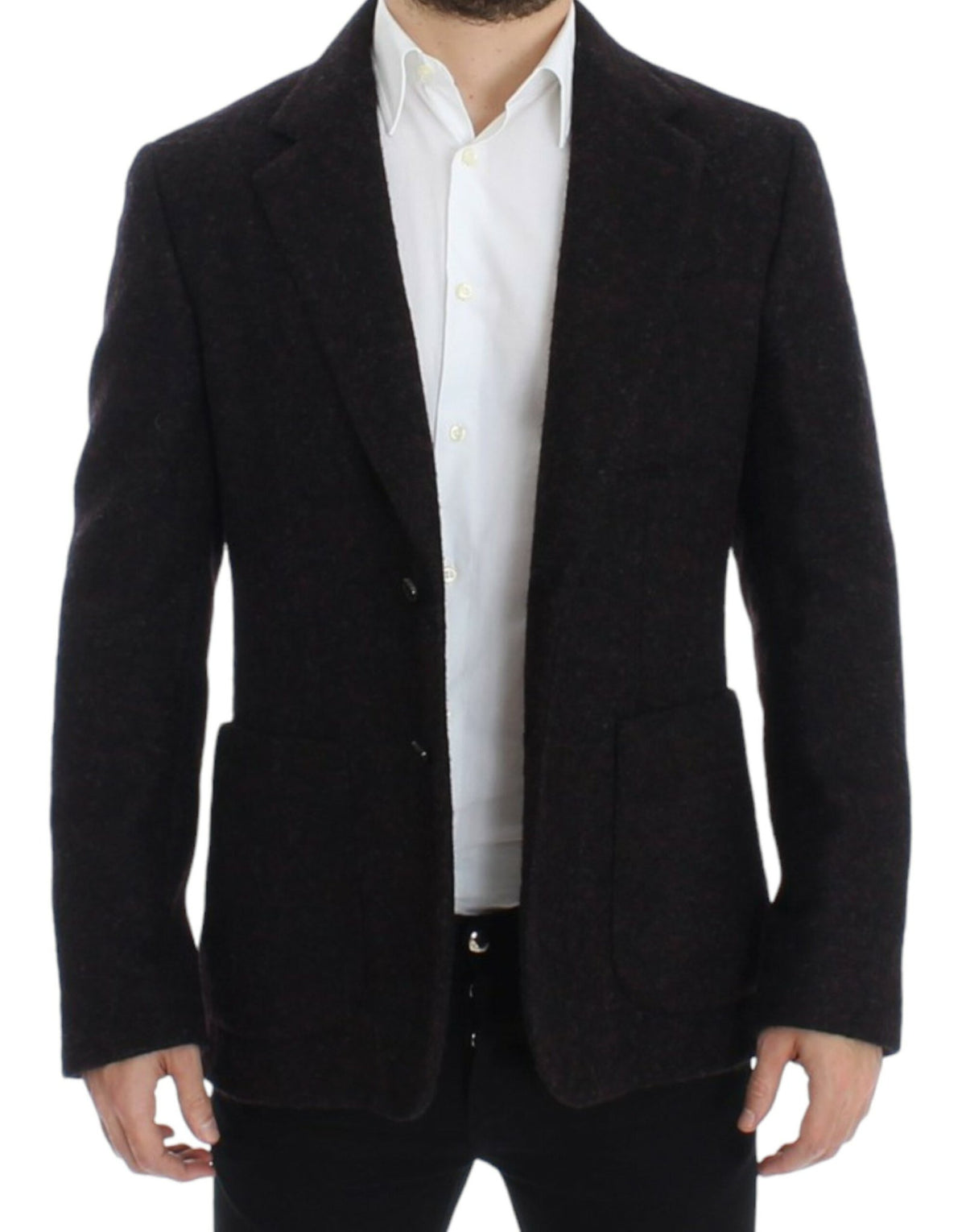 Bordeaux alpaga two button blazer - X excelência