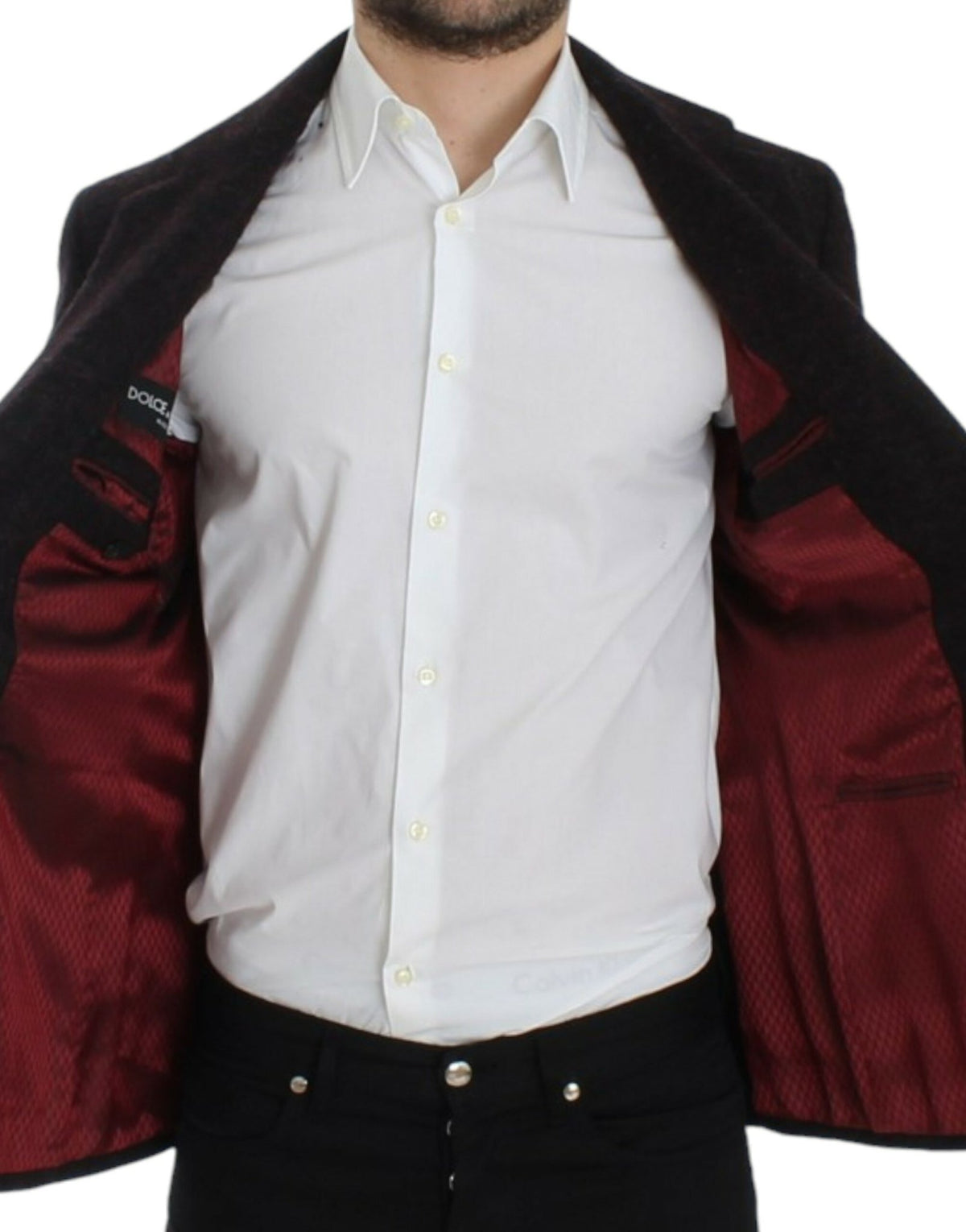 Bordeaux alpaga two button blazer - X excelência