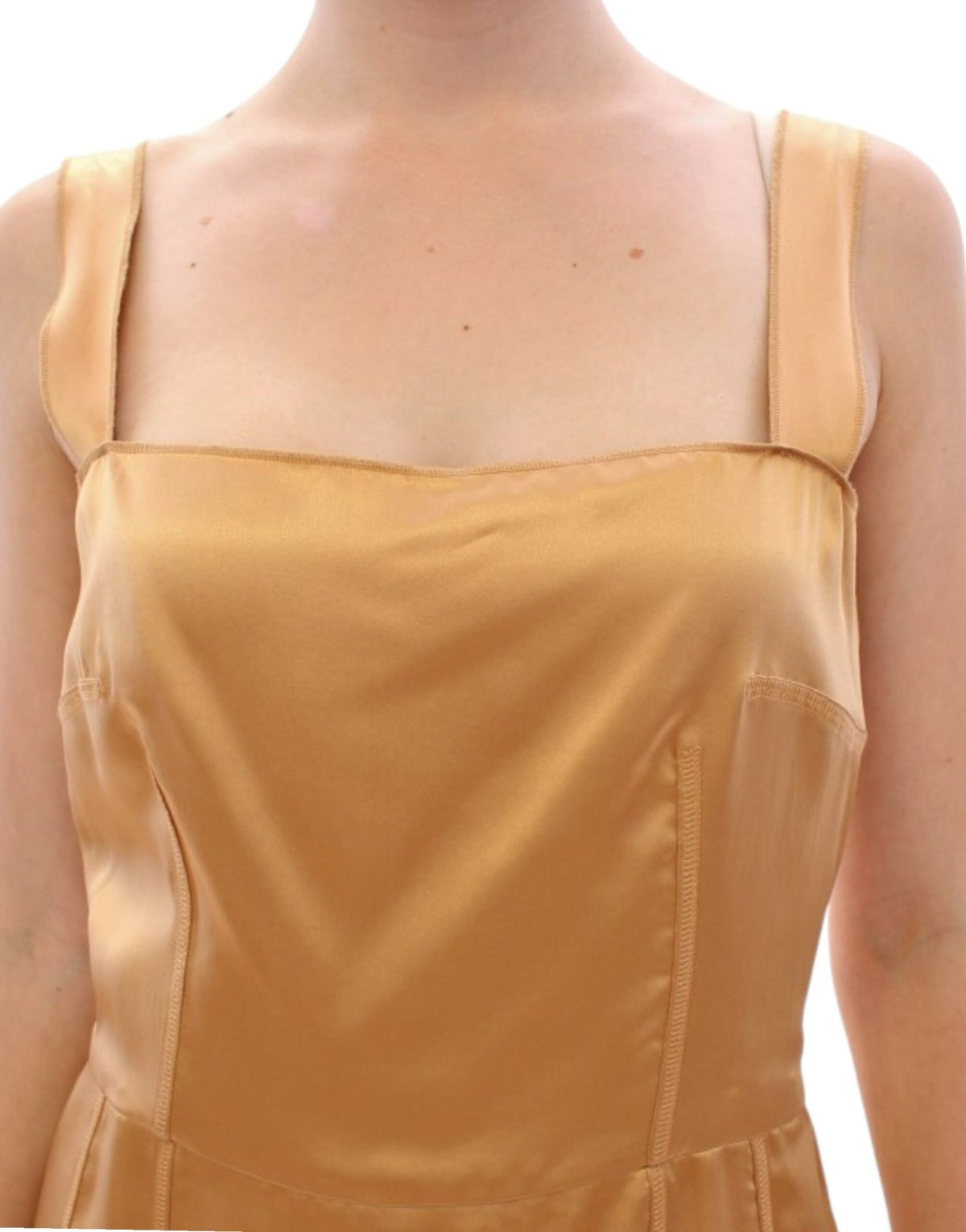 Bronze silk sheath dress - X excelência