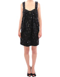 Black floral crystal embedded dress - X excelência