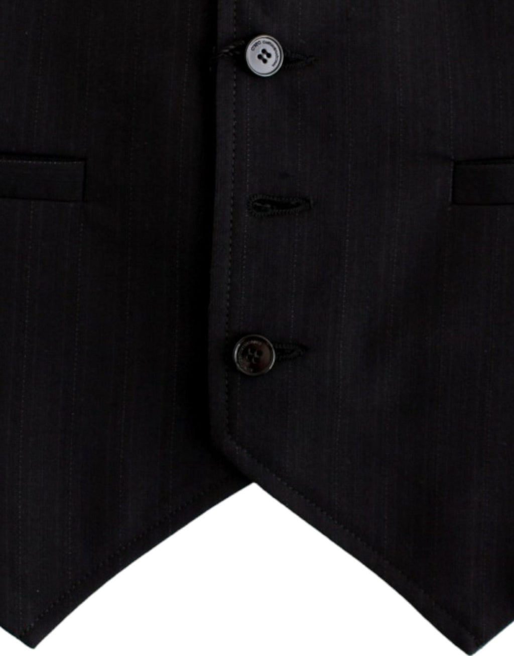Black striped cotton casual vest - X excelência