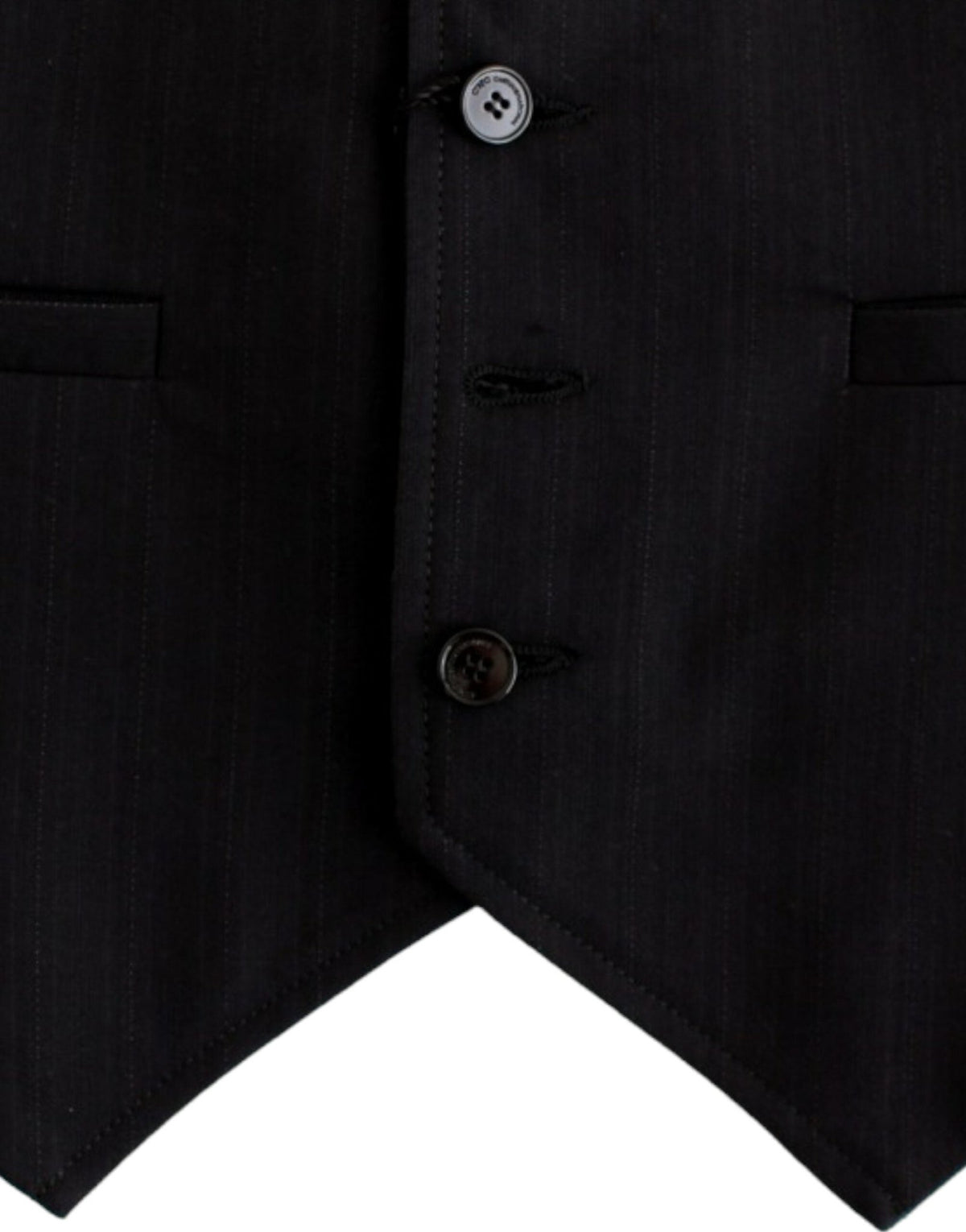Black striped cotton casual vest - X excelência