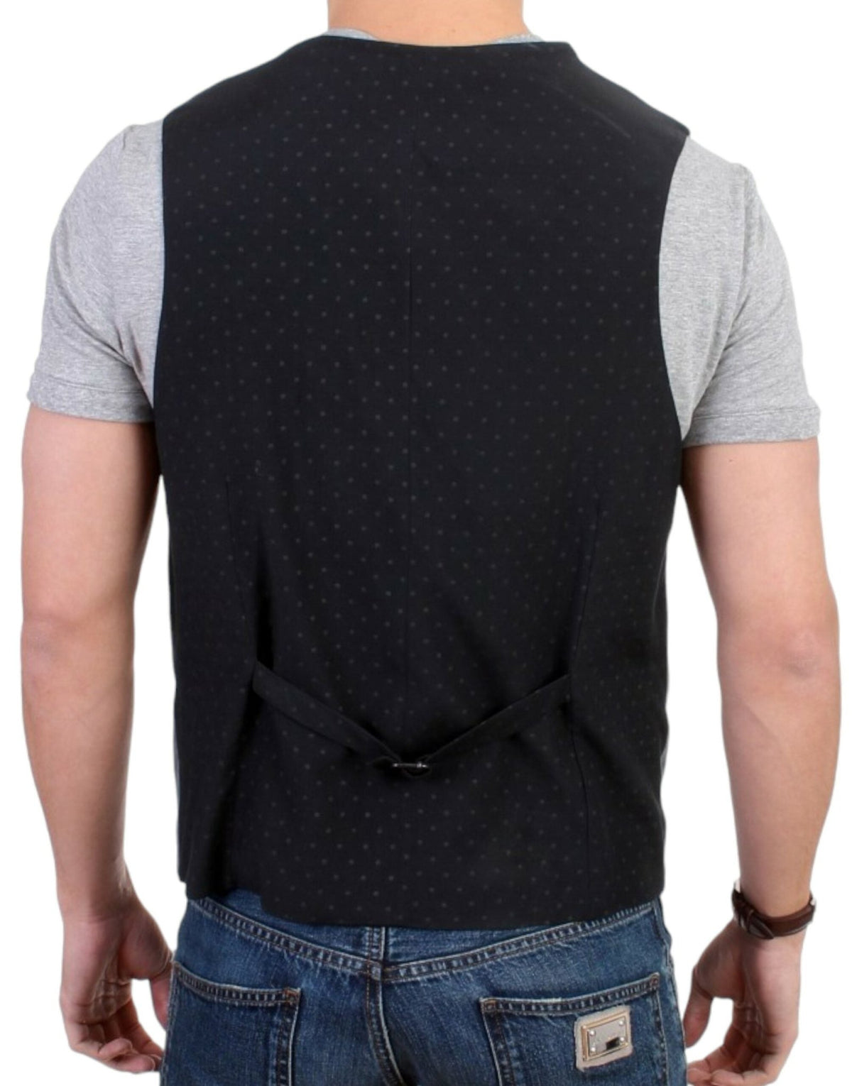 Gray cotton blend casual vest - X excelência