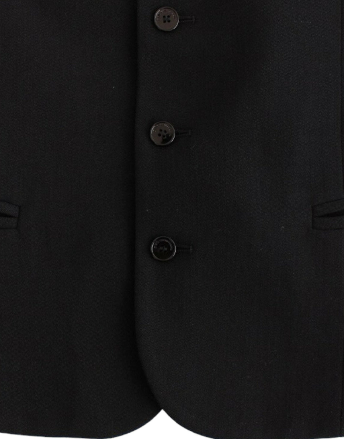 Black wool blend casual vest - X excelência