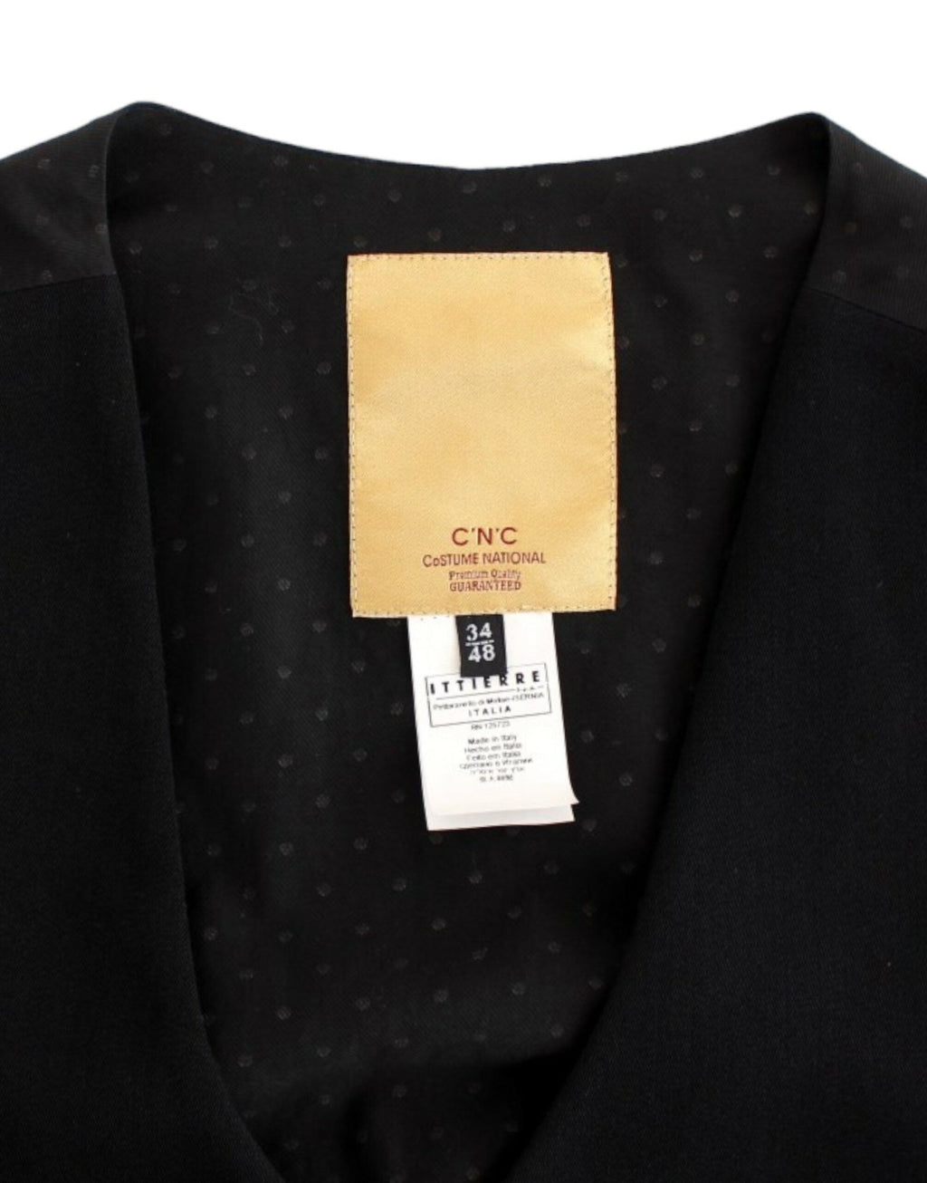 Black wool blend casual vest - X excelência