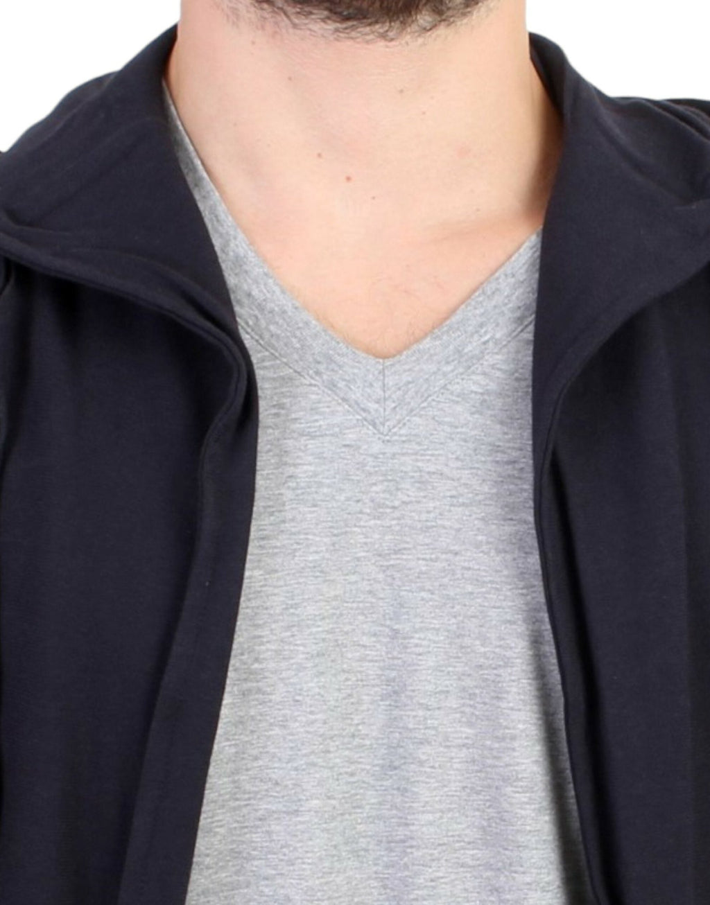 Blue hooded cotton sweater - X excelência