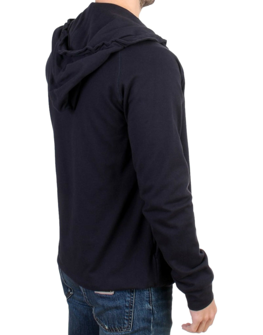 Blue hooded cotton sweater - X excelência