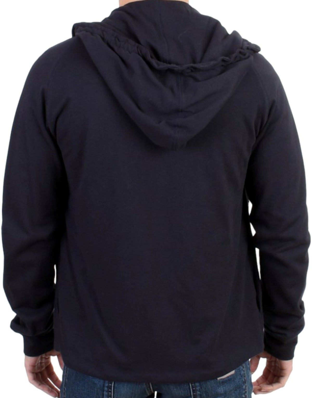 Blue hooded cotton sweater - X excelência