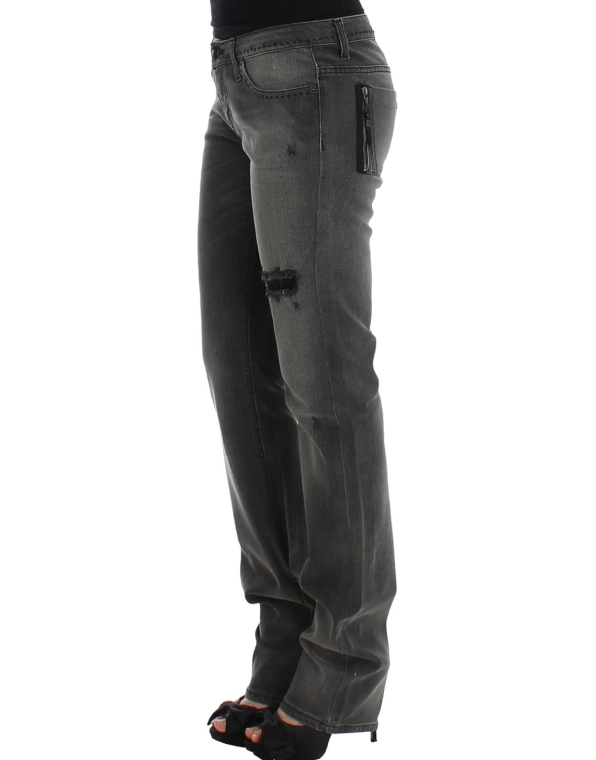 Gray straight leg jeans - X excelência