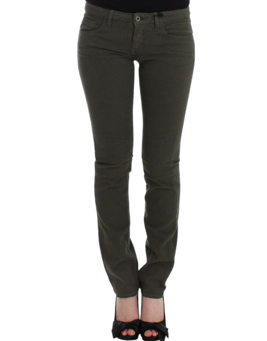 Green slim leg jeans - X excelência