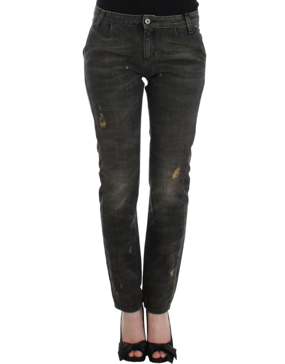 Gray distressed jeans - X excelência