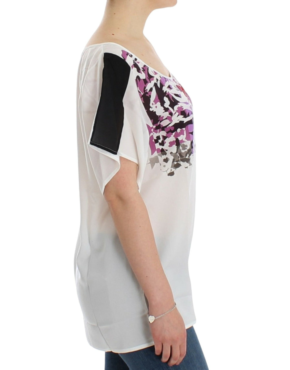 White motive print blouse - X excelência