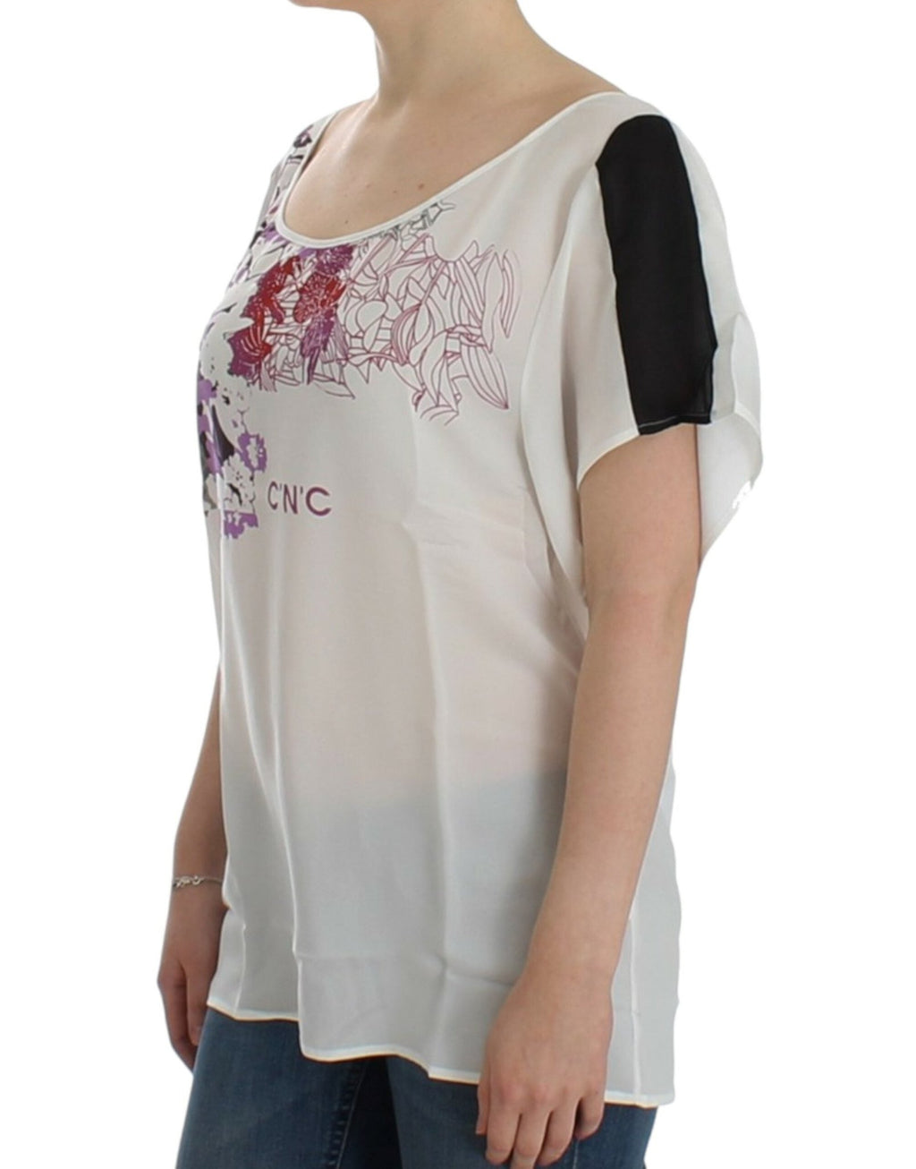 White motive print blouse - X excelência
