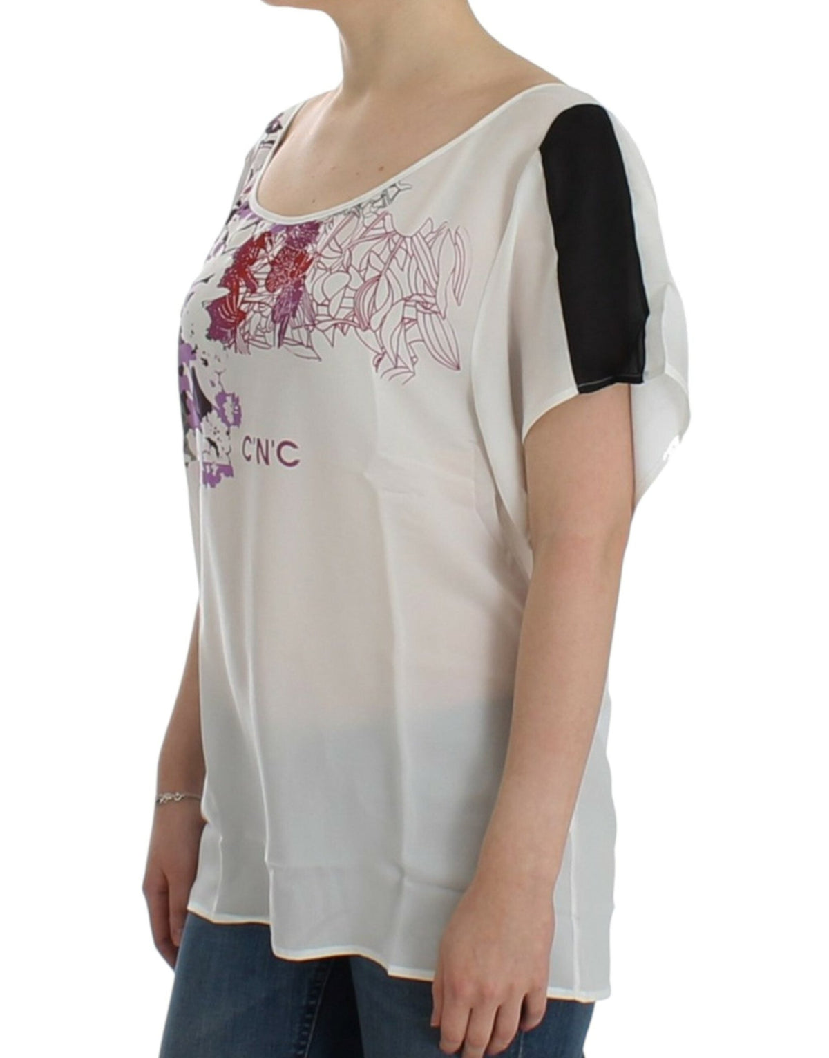 White motive print blouse - X excelência