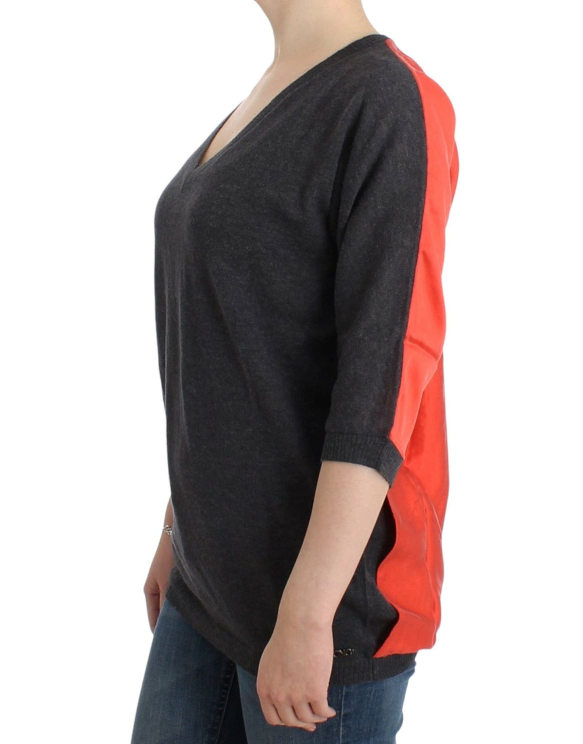 Gray short sleeved sweater - X excelência