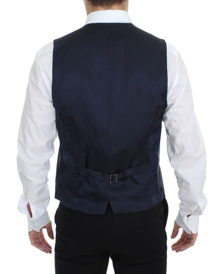 Gray Stretch Formal Dress Vest Gilet - X excelência