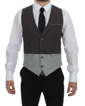 Gray Polka Dot Dress Vest Gilet Weste - X excelência