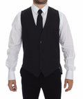 Gray Slim Fit Button Front Dress Formal Vest - X excelência