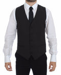 Gray Wool Stretch Dress Vest Blazer - X excelência