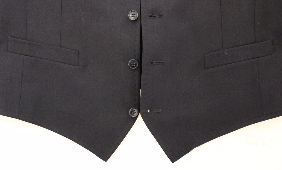 Blue Cotton Stretch Dress Vest Blazer - X excelência