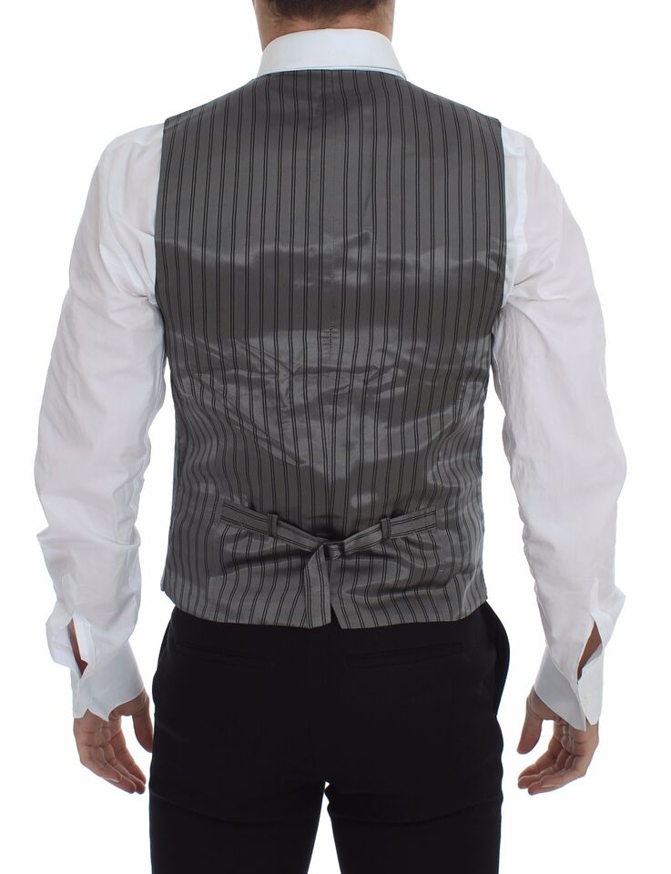 Gray Cotton Stretch Dress Vest Blazer - X excelência
