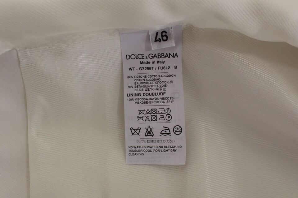 White Cotton Silk Blend Dress Vest Blazer - X excelência