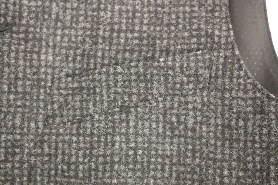 Gray Wool Blend Vest Gilet Weste - X excelência