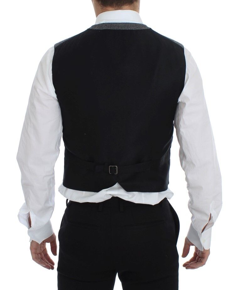 Gray Cotton Blend Logo Vest Gilet Weste - X excelência