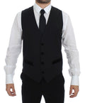 Black Wool Formal Dress Vest Gilet Weste - X excelência