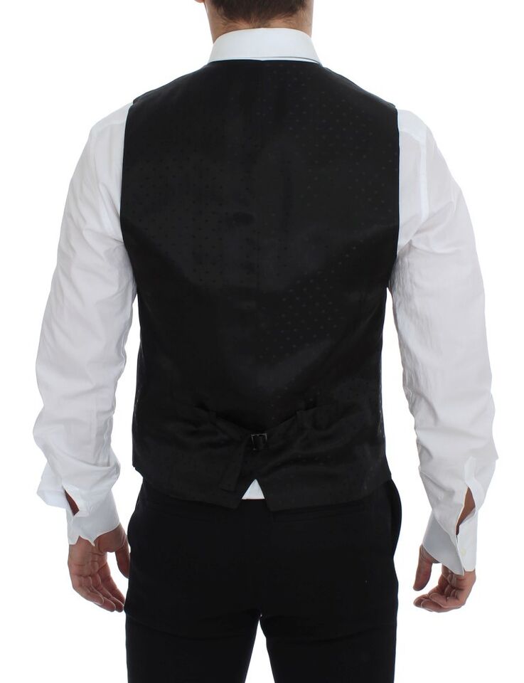 Gray Wool Formal Dress Vest Gilet Weste - X excelência