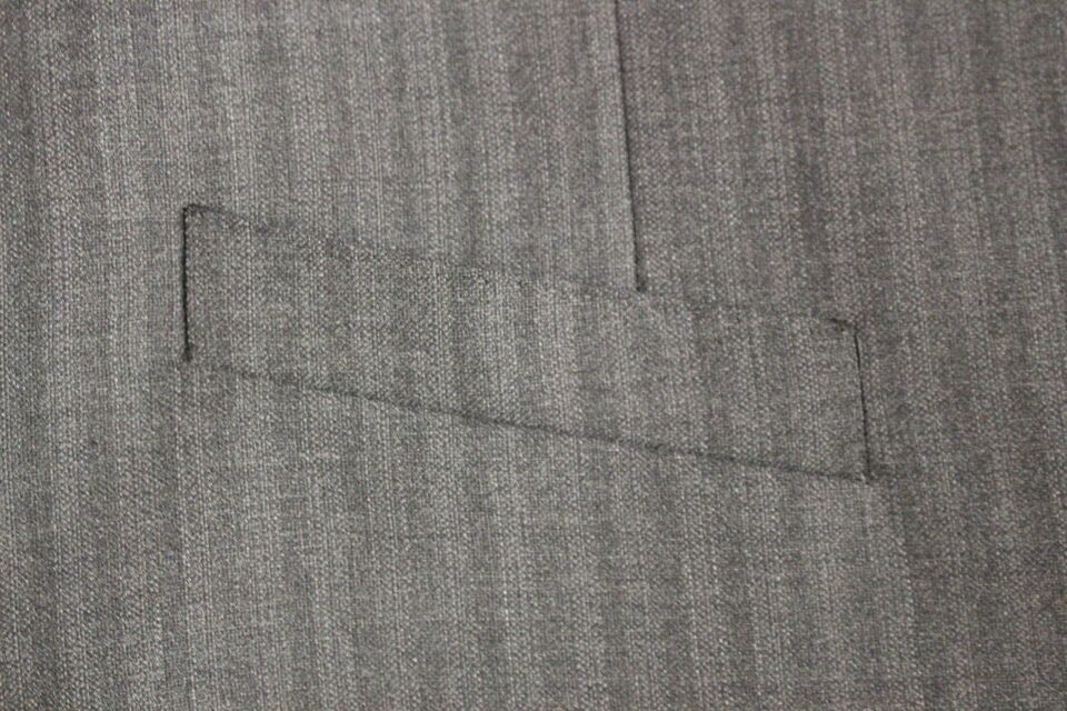 Gray Striped Wool Single Breasted Vest - X excelência