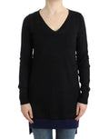 Black V-neck lightweight sweater - X excelência