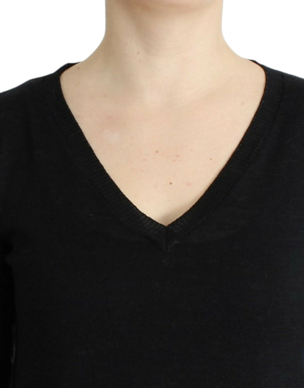 Black V-neck lightweight sweater - X excelência