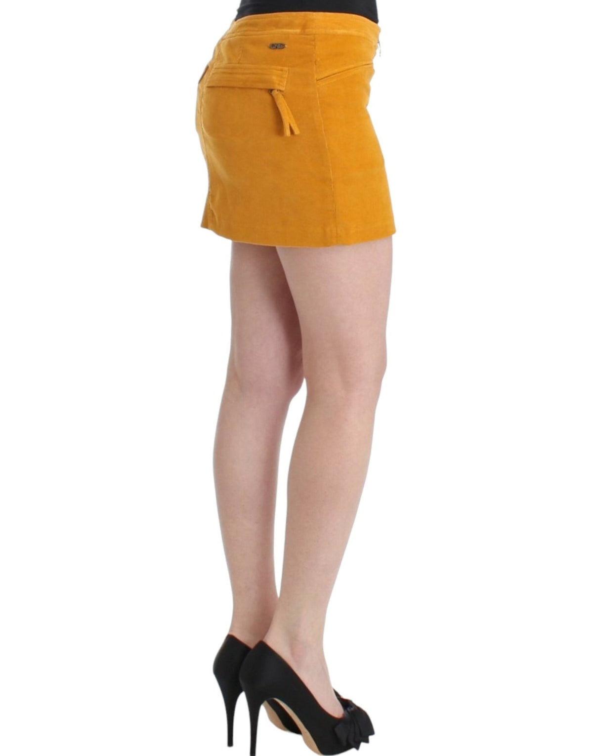 Yellow corduroy mini skirt - X excelência