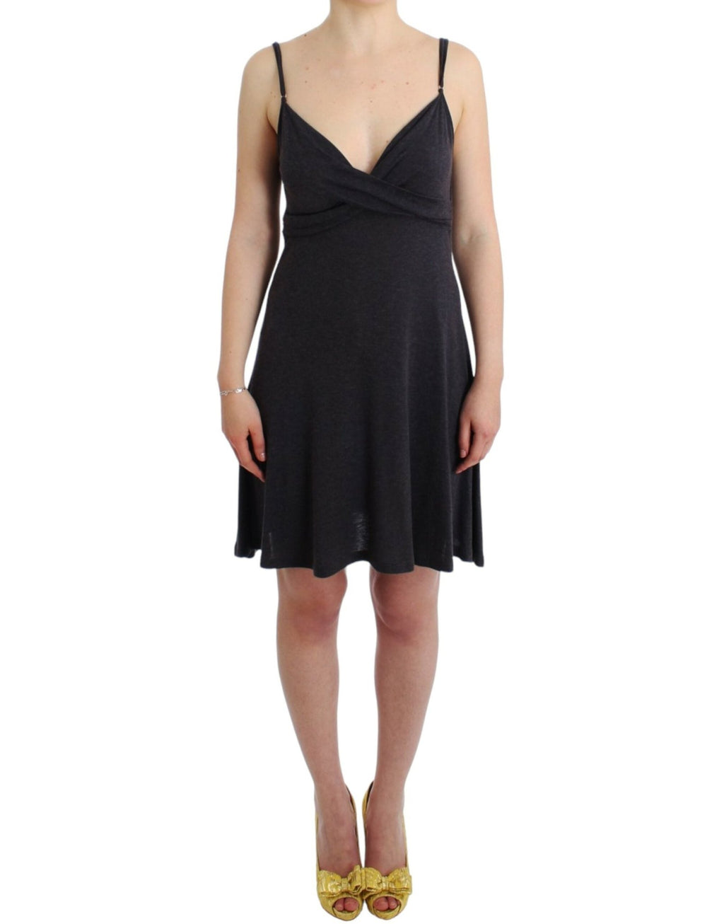 Gray knitted A-line dress - X excelência