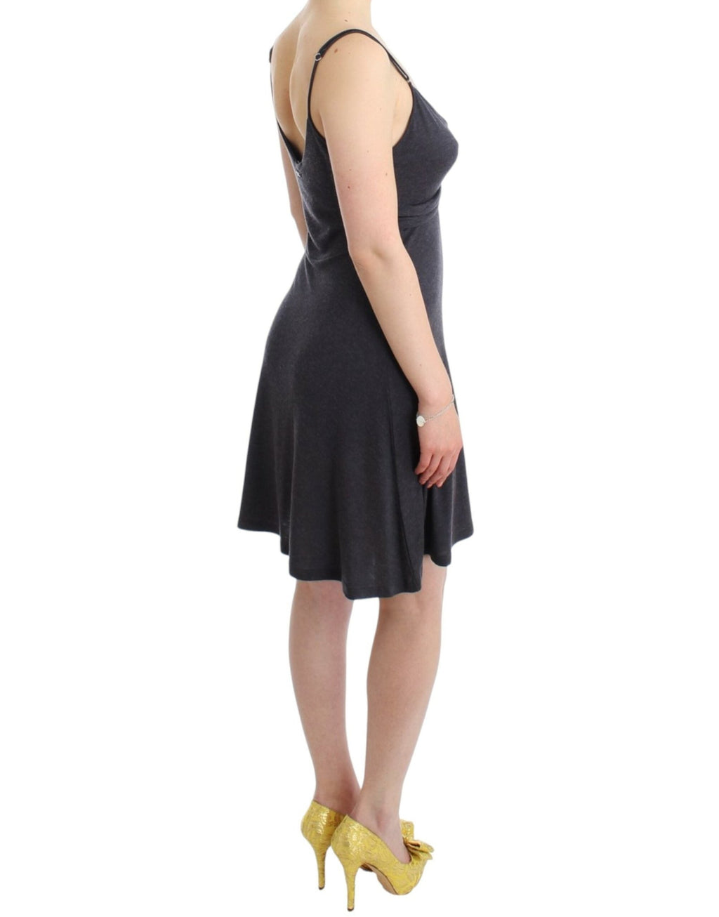 Gray knitted A-line dress - X excelência