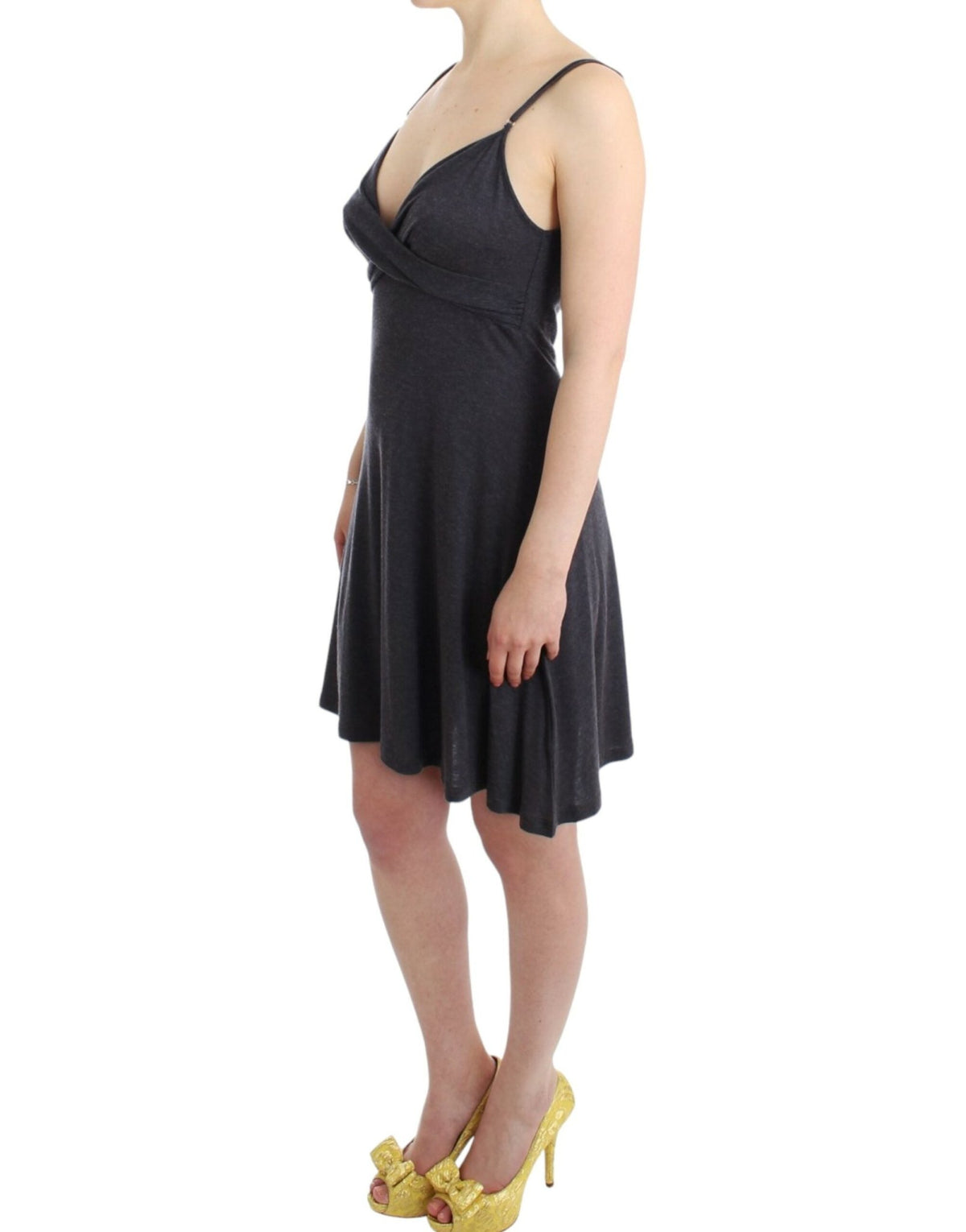 Gray knitted A-line dress - X excelência