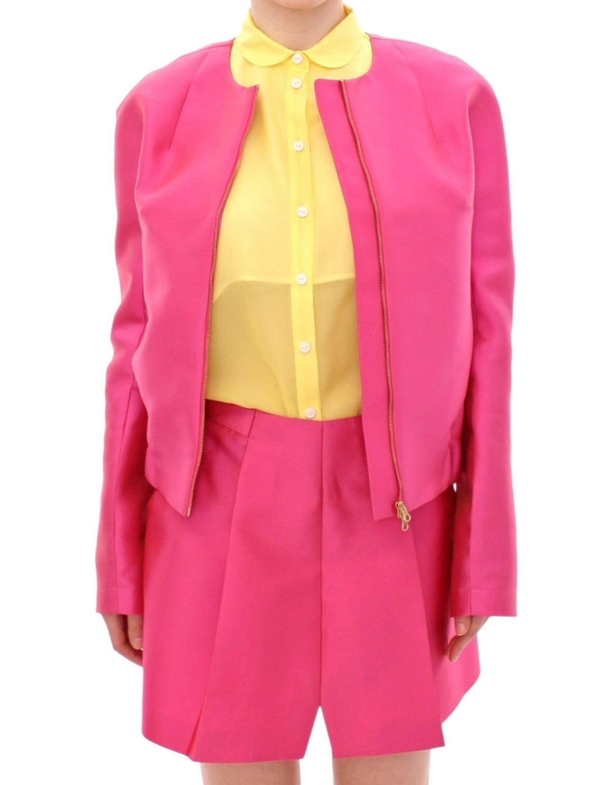 Pink silk blend jacket - X excelência