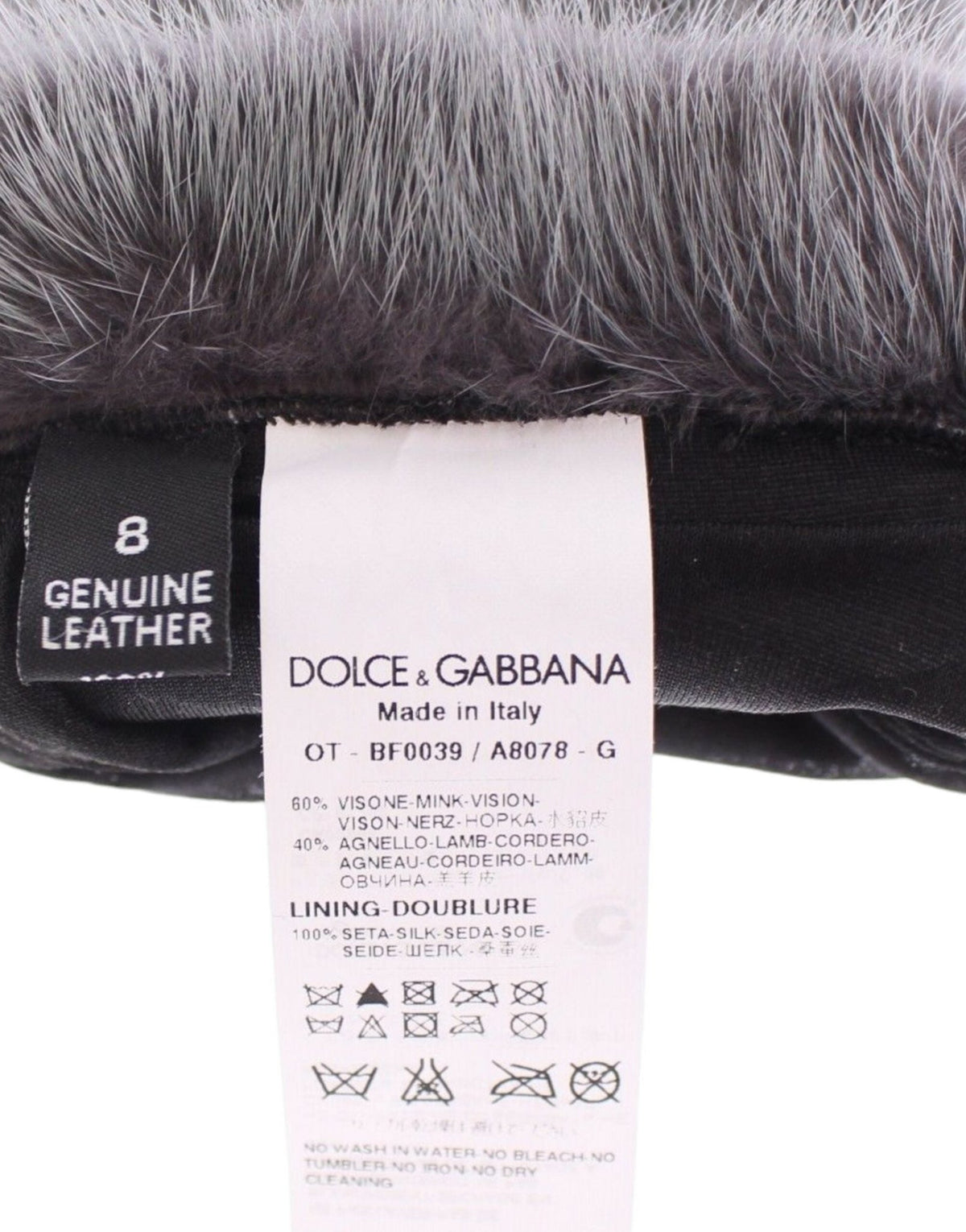 Gray Mink Fur Lambskin Suede Leather Gloves - X excelência