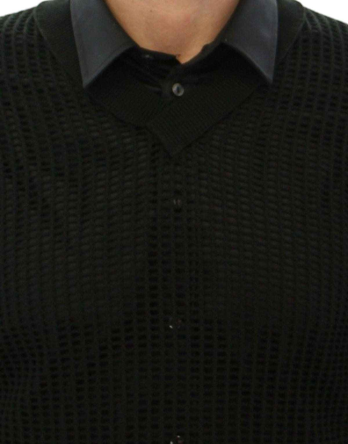 Dark Green Runway Netz Pullover Netted Sweater - X excelência