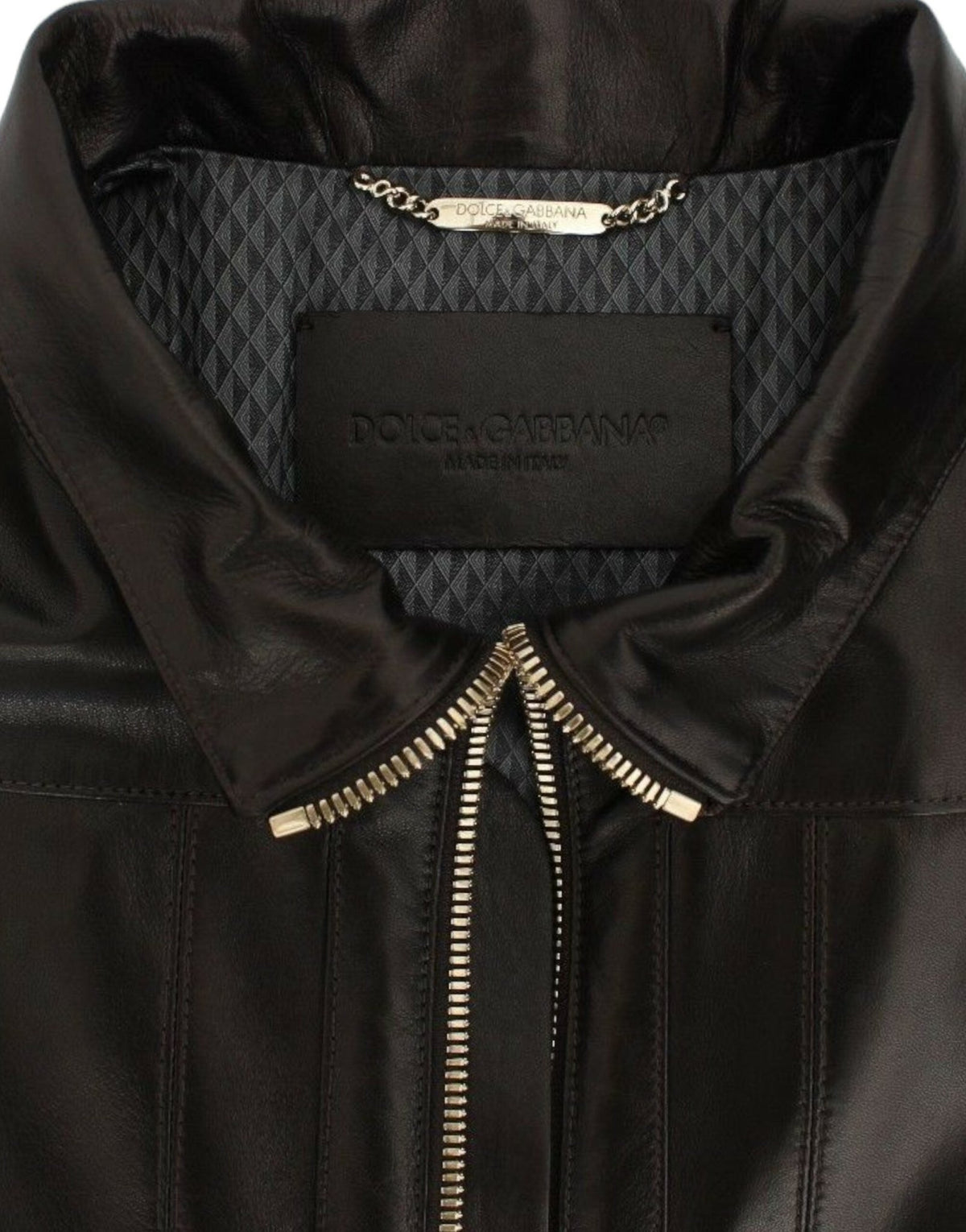 Brown Lambskin Leather Zipper Jacket - X excelência