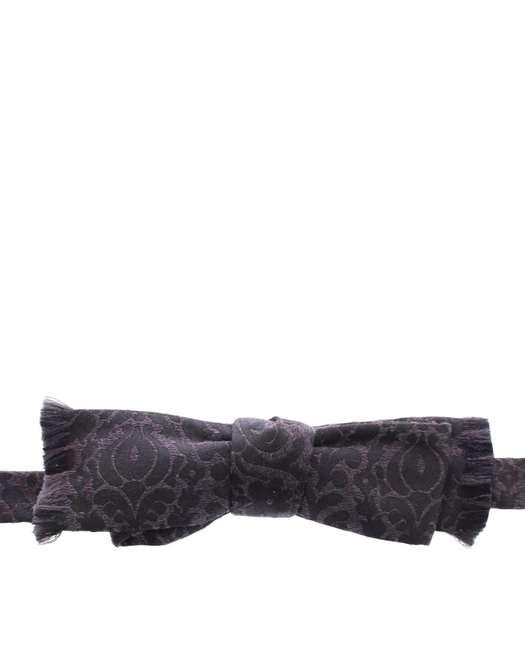 Gray Black Wool Silk Bow Tie - X excelência